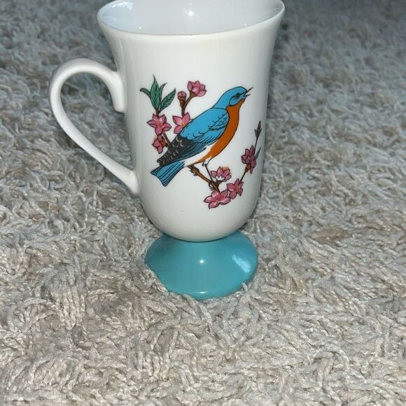 Vintage Fred Roberts Audubon Lovers Footed Bird Mugs, Set of 4 - Picture 4 of 15